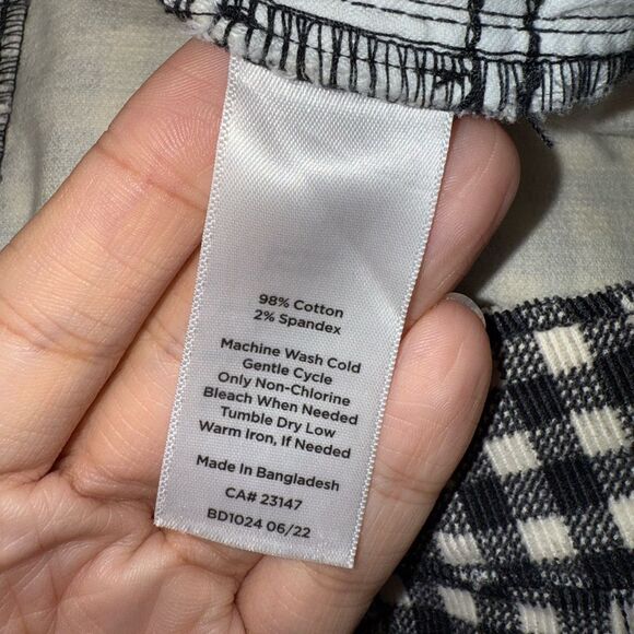 Talbots Women’s Plaid Straight Leg Corduroy Crop Pants size 6P EUC holiday - Picture 7 of 10